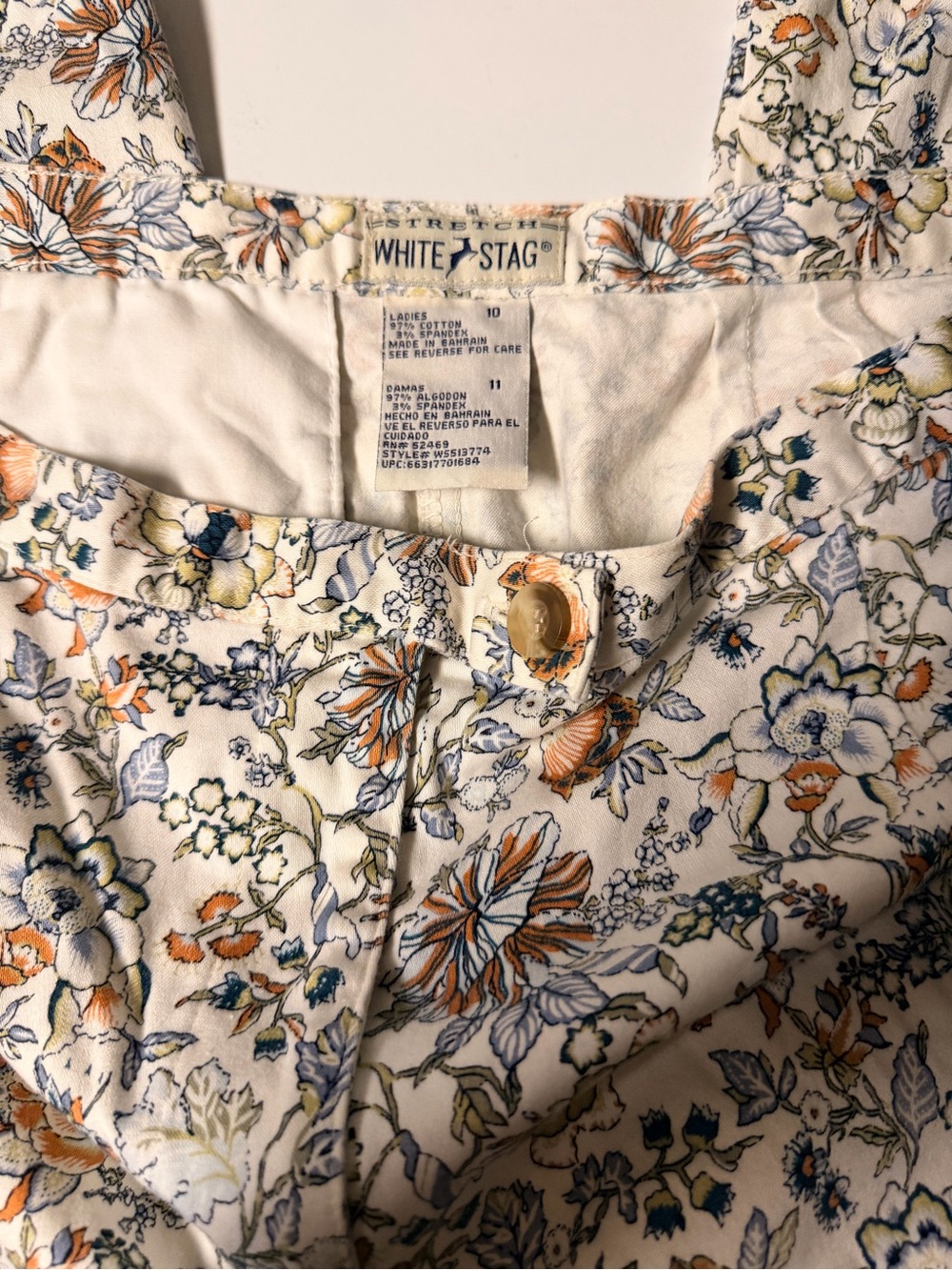 White Stag Cream Floral Wide-Leg Pants